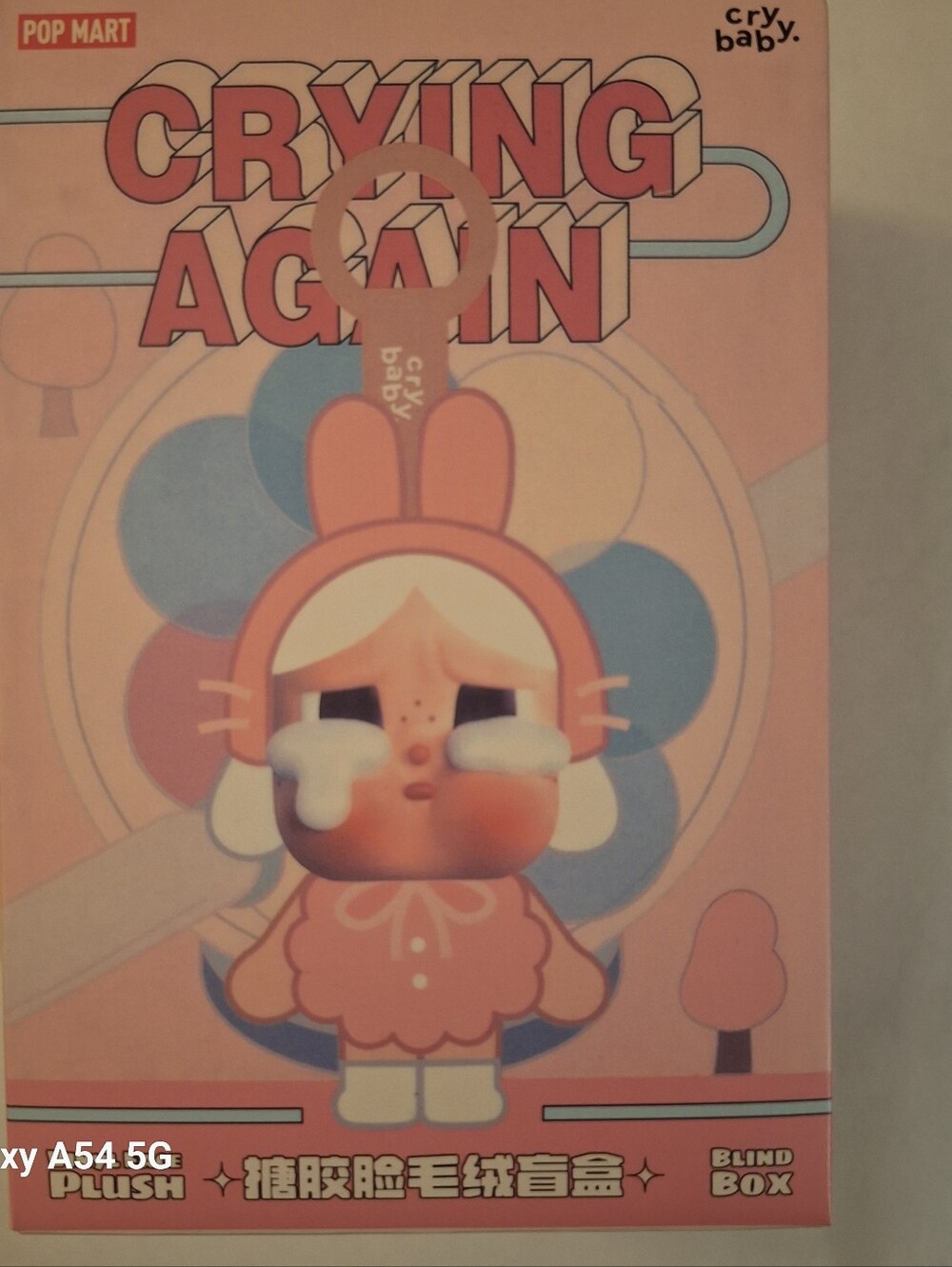POP MART Crying Again Plush Blind Box - Pink Bunny Figure
